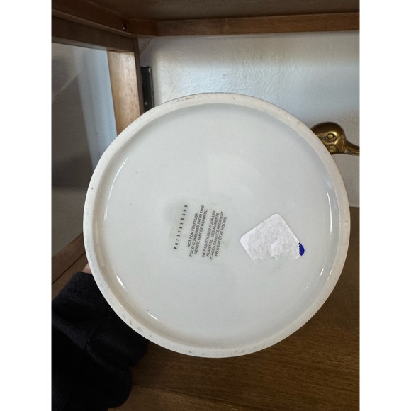 Pottery Barn Blue White Floral Ceramic Pot Planter Container Not For Food‎ Use - Picture 7 of 10